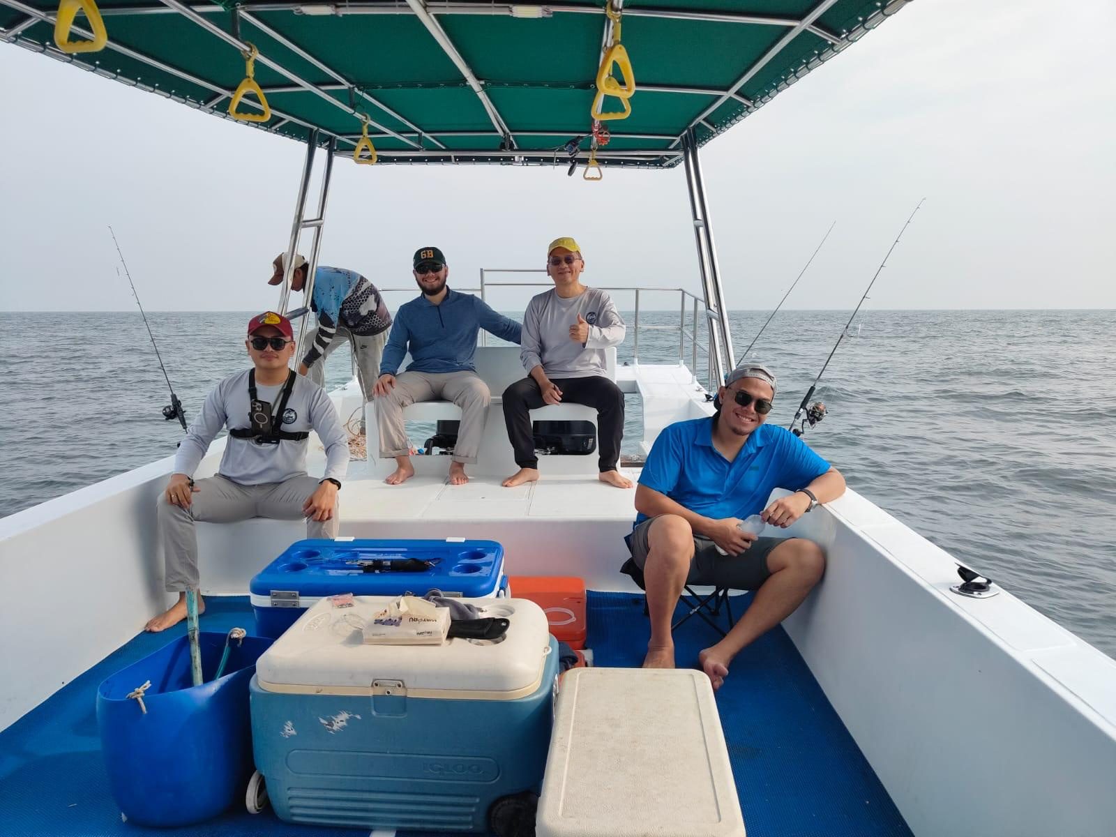 Working deck during a charter day